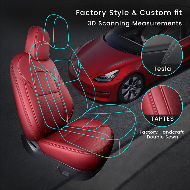 TAPTES® Tesla Model 3 Seat Covers, Tesla Model 3 Front Seat Covers