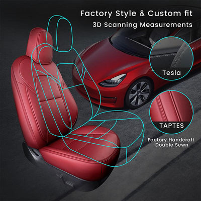 TAPTES® Seat Covers for Tesla Model 3 Front Seats, Front Seat Covers for Model 3 2017-2024 2025