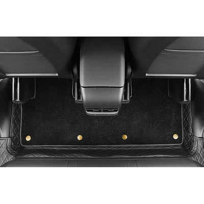 TAPTES Leather and Carpet Floor Mats for Tesla Model Y 5 Seaters