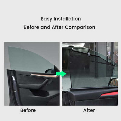 TAPTES Tesla Automatic Lifting Side Window SunShade for Model Y Model 3, Set of 4 PCS
