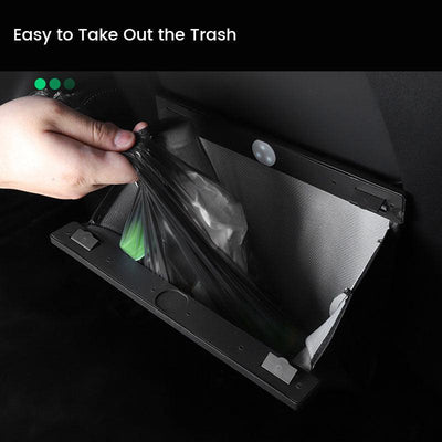 TAPTES Back Seat Garbage Organizer Trash Bin with LED Light for Tesla Model 3 Model Y