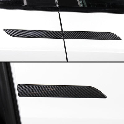 TAPTES Model X Carbon Fiber Door Handle Stickers, 4 Pcs