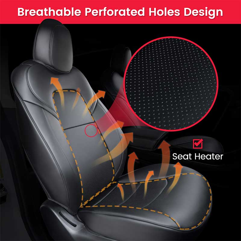 TAPTES® Custom Leather Seat Covers for Tesla Model 3, #1 Model 3 Seat Covers