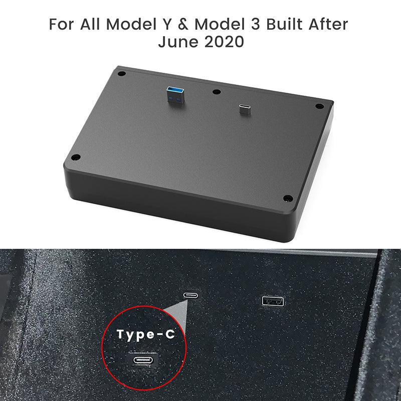 TAPTES Tesla Model 3 & Model Y USB Hub, Fit 2020 Tesla Model 3 and 2020 Model Y