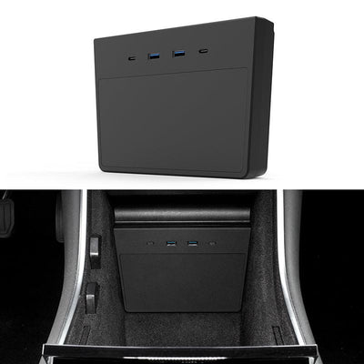 TAPTES Tesla Model 3 & Model Y USB Hub, Fit 2020 Tesla Model 3 and 2020 Model Y