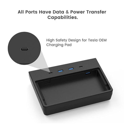 TAPTES Tesla Model 3 & Model Y USB Hub, Fit 2020 Tesla Model 3 and 2020 Model Y