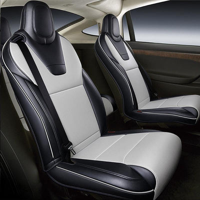 TAPTES® #1 Seat Covers for Tesla Model S, Custom Designed Seat Covers for 2012-2025 Tesla Model S Full Set