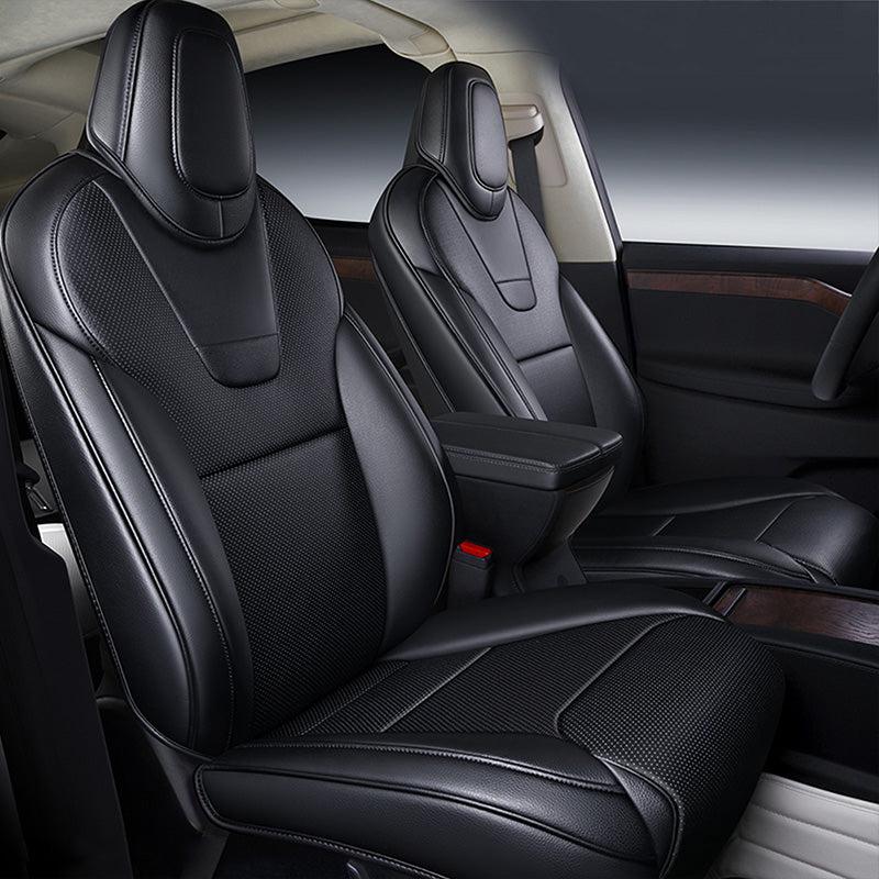 TAPTES® Seat Covers for 2012-2025 Tesla Model S Front Seats, 100% OEM Style for Tesla Seat Covers