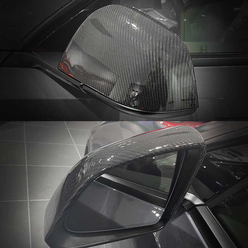 TAPTES Carbon Fiber Side Mirror Decorate Covers for Model Y 2025-2020
