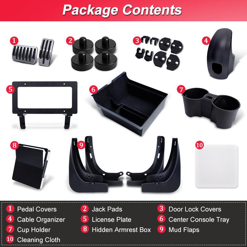 Tesla Model 3 / Y Essential Accessories Starter Bundle - T Sportline - Tesla  Model S, 3, X & Y Accessories