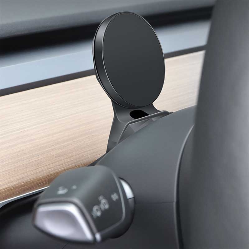 WESHEU Car Tesla Model 3 Y New Design Magsafe Cell Phone Mount Fixed Safety  Holder Stand for HUD Phone Hold Car Interior Styling