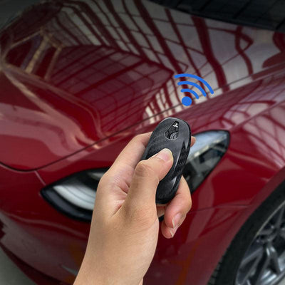 TAPTES® Real carbon fiber Car Key Fob Cover for Tesla Model 3