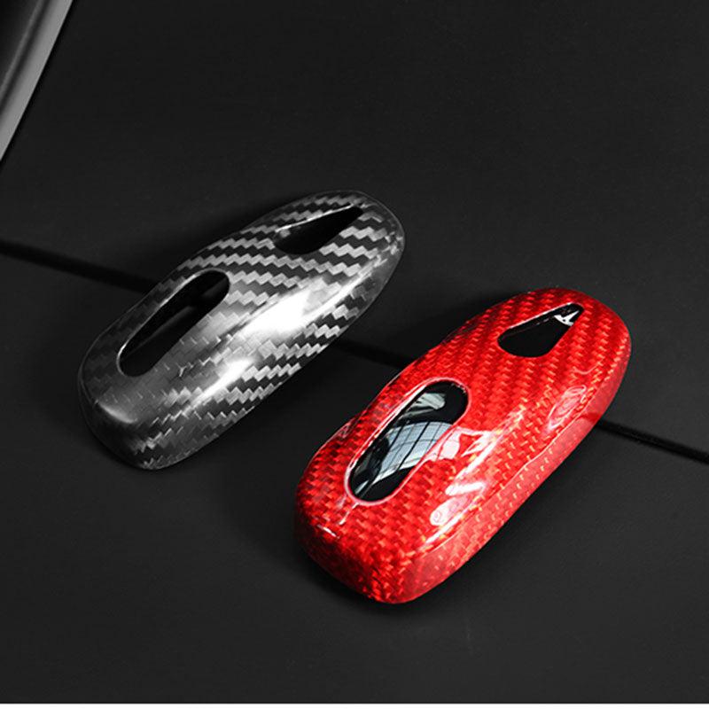 TAPTES® Real carbon fiber Car Key Fob Cover for Tesla Model 3