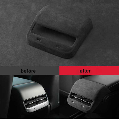TAPTES® Rear Air Vent Cover for Tesla Model 3 Model Y, Alcantara Rear Air Vent Cover