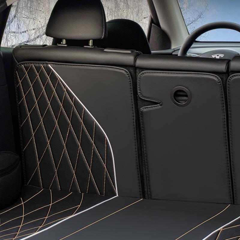 TAPTES® Leather Rear Trunk Cargo Liner for Tesa Model Y, Rear Trunk Mats & Seat Back Cover, Set of 6pcs