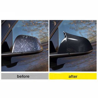 TAPTES® Ox Horns Side Rearview Mirror Cover for Tesla Model 3 Model Y, Set of 2