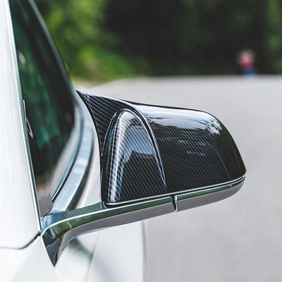 TAPTES® Ox Horns Side Rearview Mirror Cover for Tesla Model 3 Model Y, Set of 2