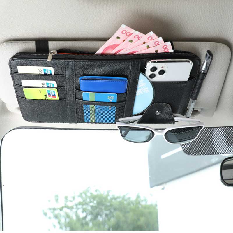 TAPTES® Rearview Mirror Key Card Holder for Tesla Model S/3/X/Y, Glasses Clip