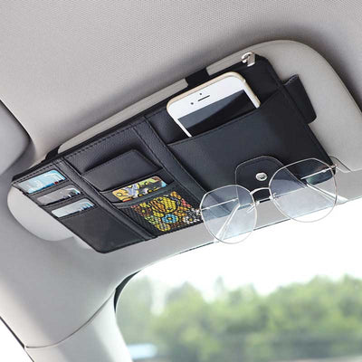 TAPTES® Rearview Mirror Key Card Holder for Tesla Model S/3/X/Y, Glasses Clip