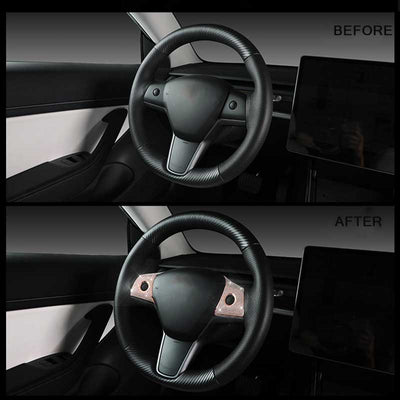 TAPTES® Steering Wheel Bling Crystal Decals Cover Sticker Trim for Tesla Model 3/Y