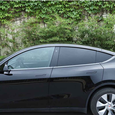TAPTES Chrome Steel Window Molding Trim Decoration Strips for Tesla Model Y 2020-2023