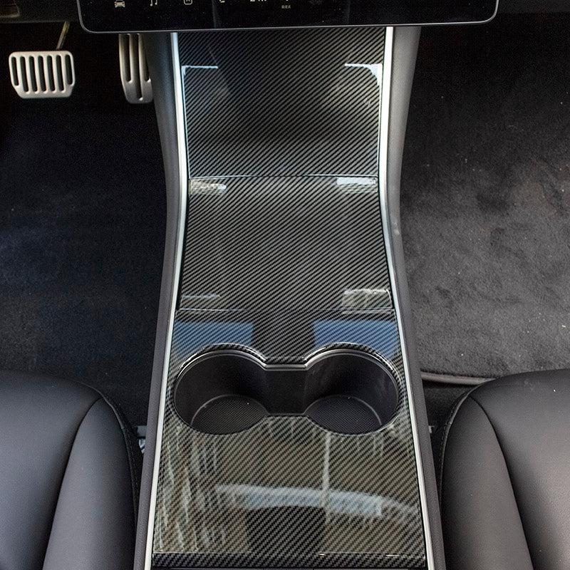 Carbon Fiber Center Console Cover for Tesla Model 3 - TAPTES