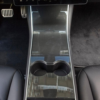 Carbon Fiber Center Console Cover for Tesla Model 3 - TAPTES