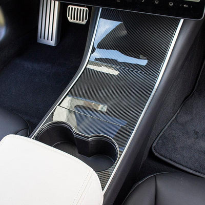 Carbon Fiber Center Console Cover for Tesla Model 3 - TAPTES