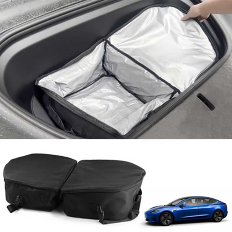 TAPTES Tesla Front Trunk Insulation Storage Box Model 3 Model Y Cooler Storage Bag, Set of 2