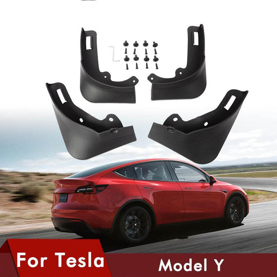 Mud Flaps For Tesla Model Y 2024 2023 2022 2021, Flexible Mud Guards No