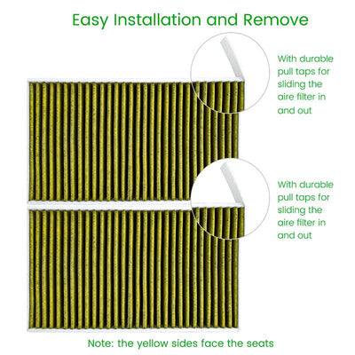 TAPTES® Cabin Air Filter for Tesla Model 3 Model Y 2018-2023 2024, Set of 2