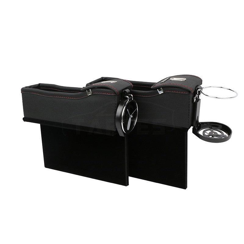 Car Seat Slit Gap Storage Box with Foldable Cup Holder for Model S - TAPTES