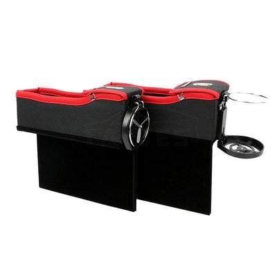 Car Seat Slit Gap Storage Box with Foldable Cup Holder for Model S - TAPTES