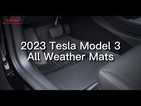 TAPTES Floor Mats for Tesla Model 3 2017-2023, Tesla Model 3 Rear & Front Trunk Mats, Model 3 Carpet Interior Mats