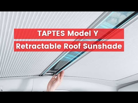 TAPTES® Retractable Roof Sunshade / Glass Sunshade for Tesla Model Y 2020-2023