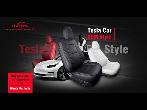 TAPTES® #1 Tesla Model S Seat Covers, Custom Designed Seat Covers for 2012-2021 2022 2023 2024 Tesla Model S Full Set