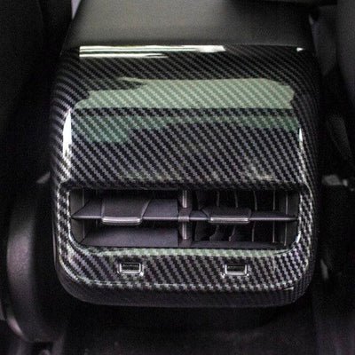 Rear Air Vent Carbon Fiber Style Frame Cover for Tesla Model 3 - TAPTES