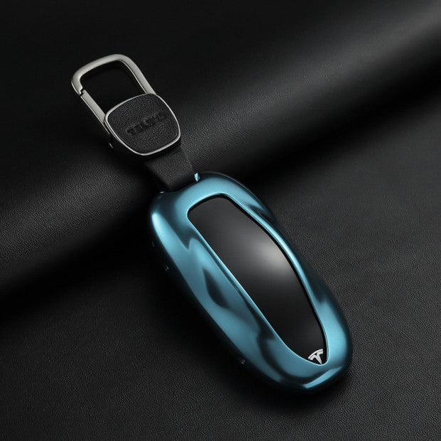 Key Fob Case for Teala Model X,  Aluminum Alloy and Leather