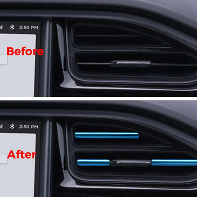 10 Pcs Car Air Conditioner Air Outlet Decoration Strip for Tesla Model X/S - TAPTES