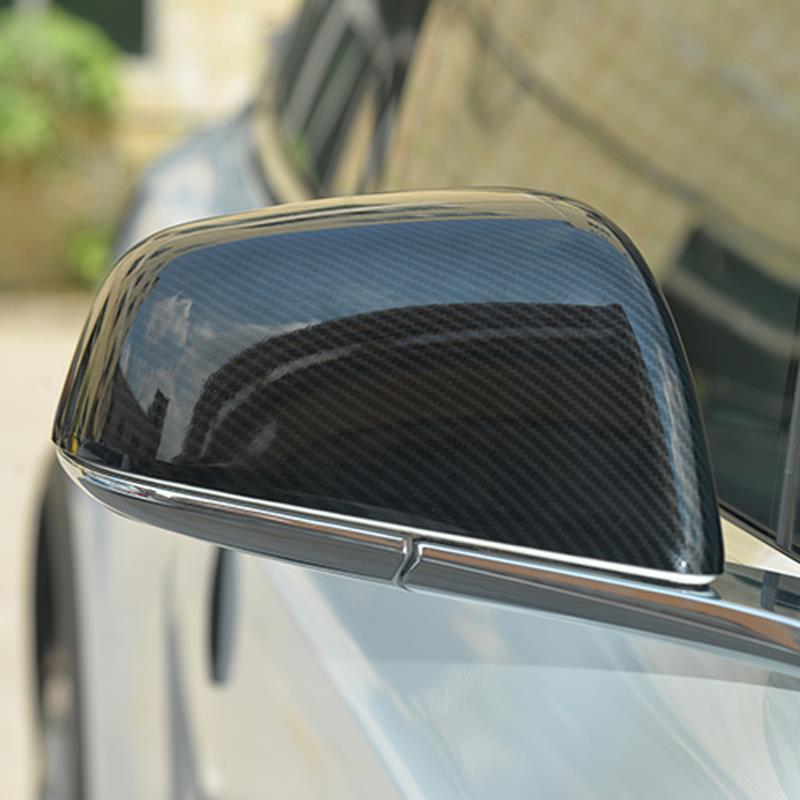 Pack of 2pcs Carbon Fiber Side Mirror Covers Cap for Model S - TAPTES