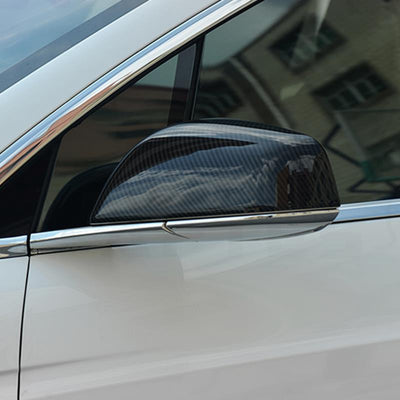 Pack of 2pcs Carbon Fiber Side Mirror Covers Cap for Model S - TAPTES