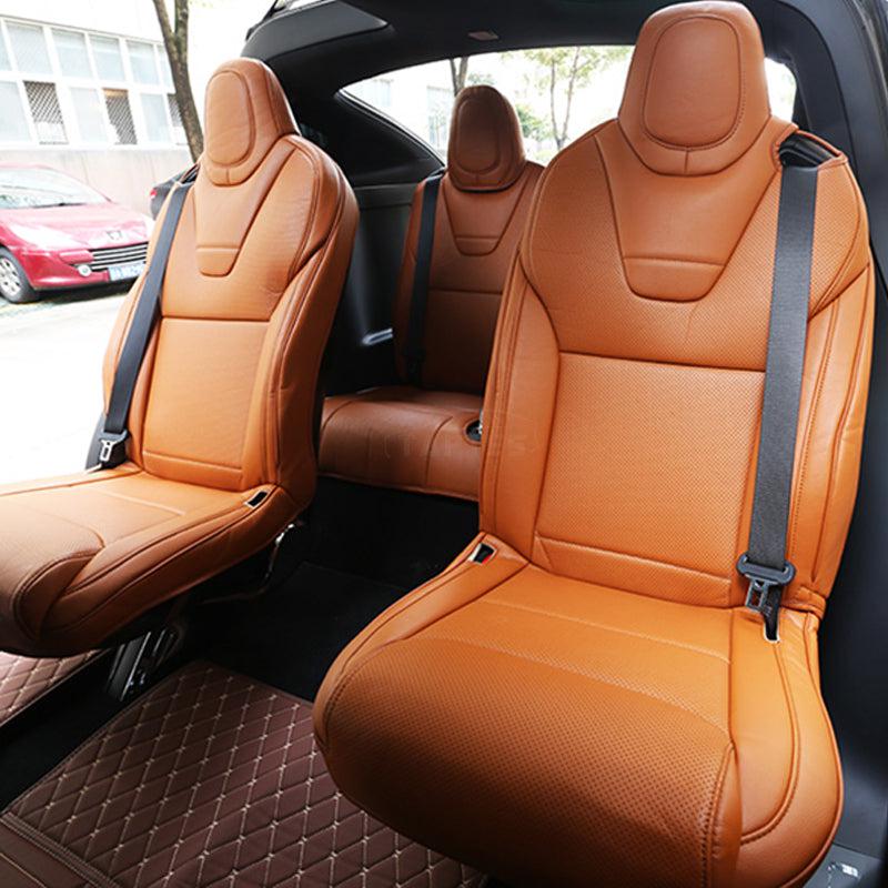 seat covers tesla model X yellow