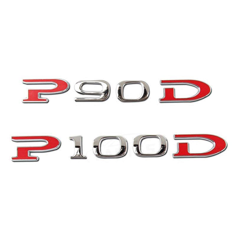 Car Tail P90D And P100D Letter Sticker for Tesla Model S - TAPTES