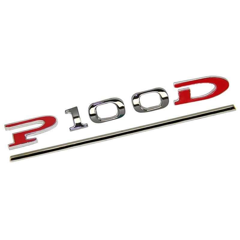 Car Tail P90D And P100D Letter Sticker for Tesla Model S - TAPTES