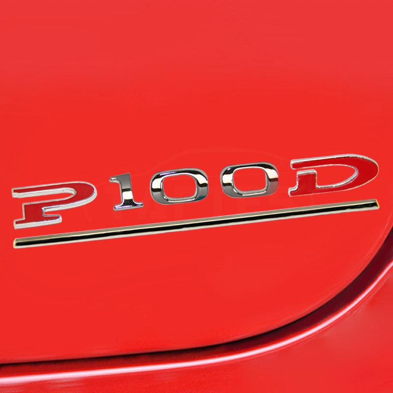 Car Tail P90D And P100D Letter Sticker for Tesla Model S - TAPTES