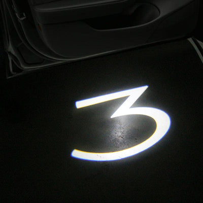 Logo "3" LED Puddle Lights for Tesla Model 3 ( Set of 2) - TAPTES