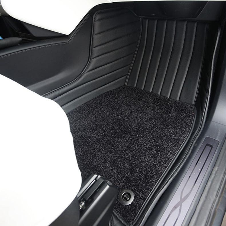 Tesla Fully Covered Leather Floor Mats for Model X - TAPTES