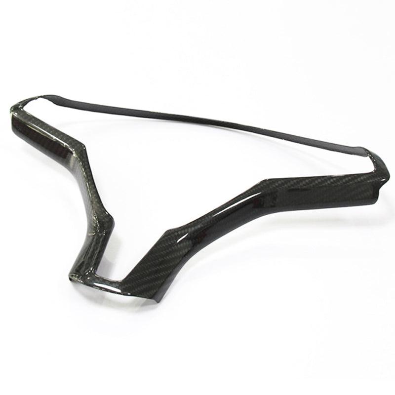 Glossy Carbon Fiber Steering Wheel Cover Trim for Model S - TAPTES