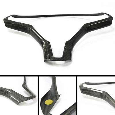 Glossy Carbon Fiber Steering Wheel Cover Trim for Model S - TAPTES