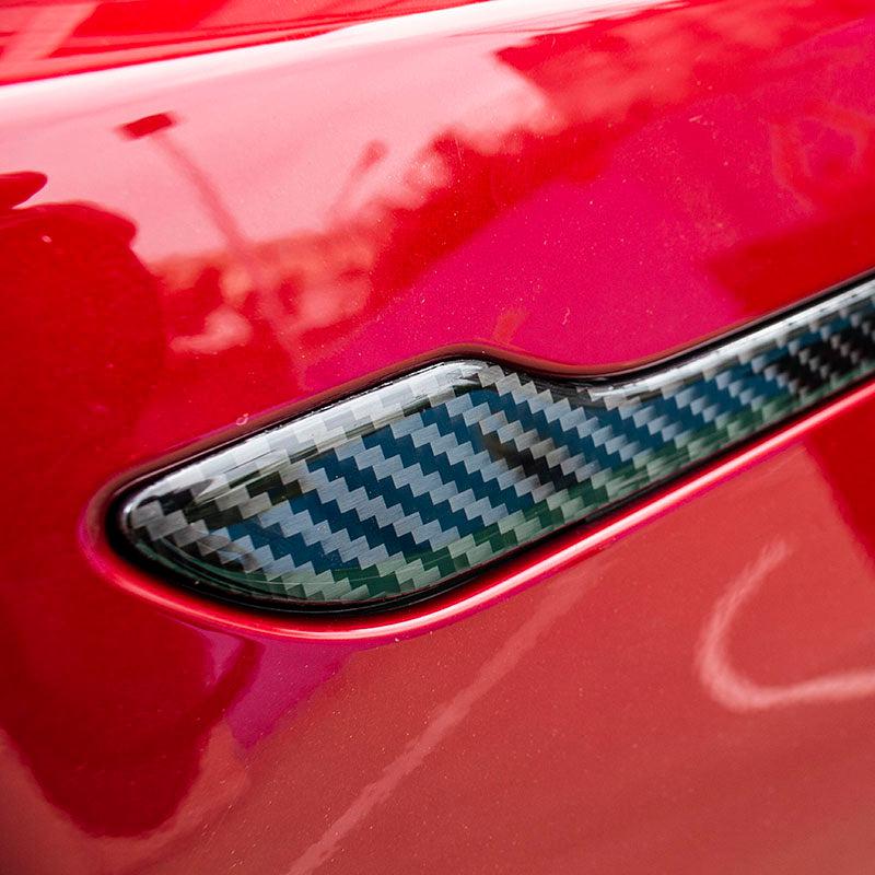 Carbon Fiber Door Handle Trims for Tesla Model 3 - 4pcs - TAPTES